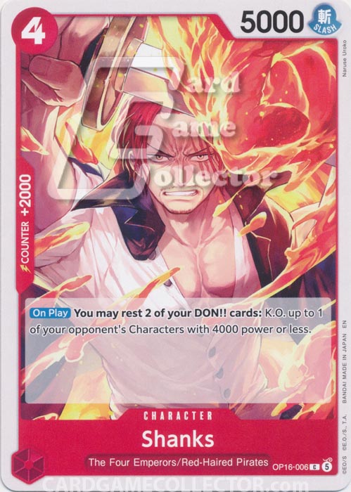 One Piece TCG (2022): Shanks