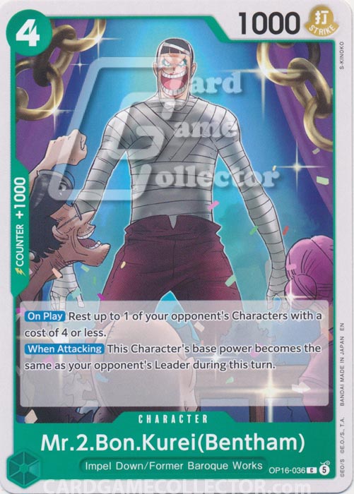 One Piece TCG (2022): Mr. 2 Bon Kurei (Bentham)