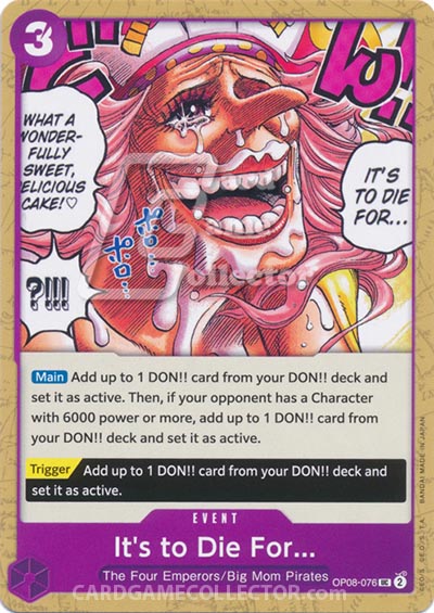 One Piece TCG (2022): It's to Die For   