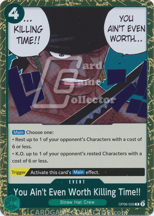 One Piece TCG (2022): You Ain't Even Worth Killing Time!!