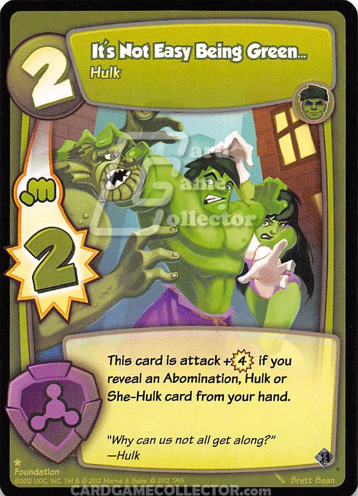 Super Hero Squad TCG : Foundation : It's Not Easy Being Green...