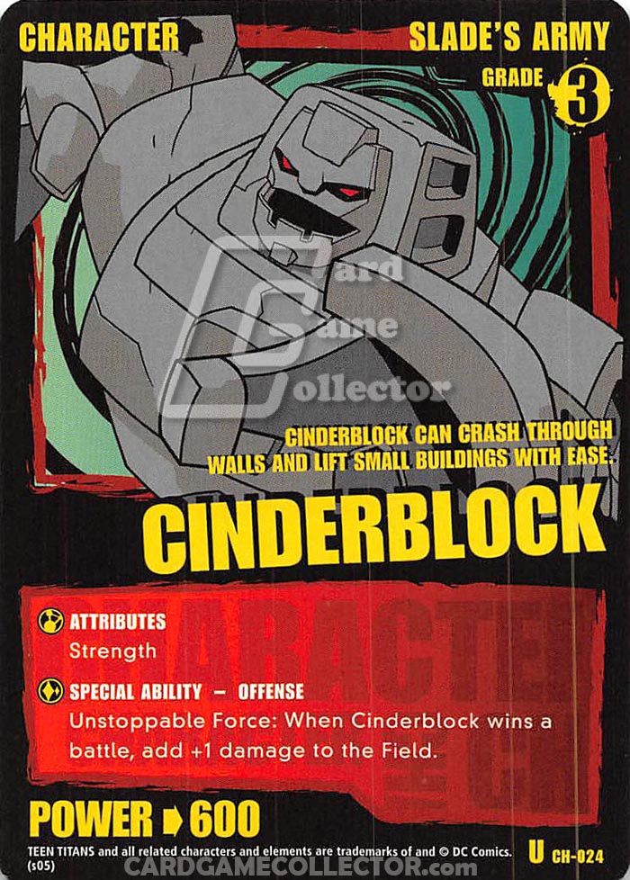 Teen Titans CCG: Cinderblock