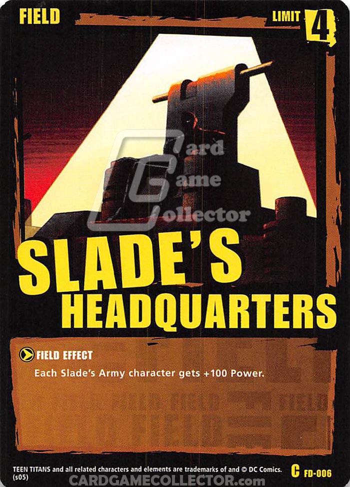 Teen Titans CCG: Slade's Headquarters