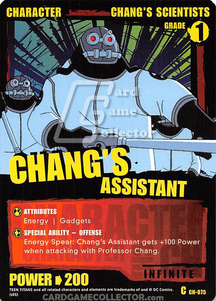 Teen Titans CCG: Chang's Assistant