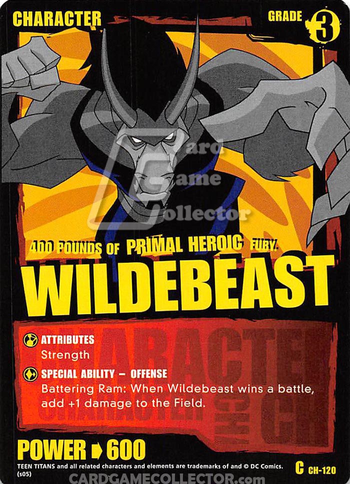 Teen Titans CCG: Wildebeast