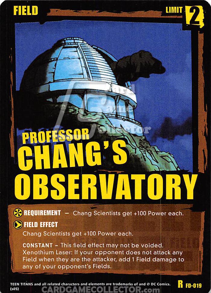 Teen Titans CCG: Professor Chang's Observatory