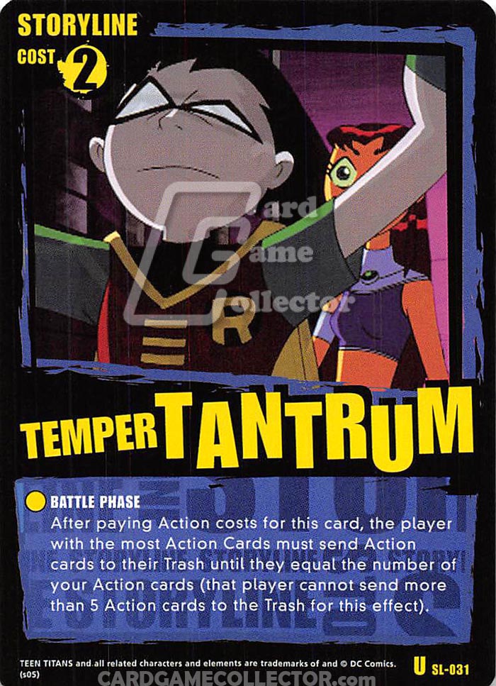 Teen Titans CCG: Temper Tantrum
