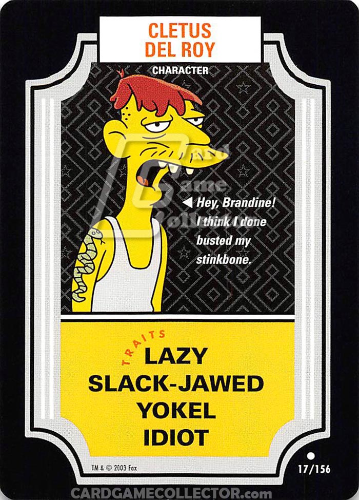 The Simpsons TCG: Cletus Del Roy