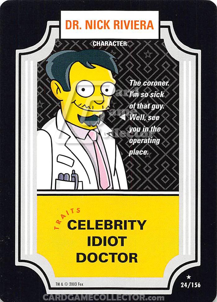 The Simpsons TCG: Dr. Nick Riviera