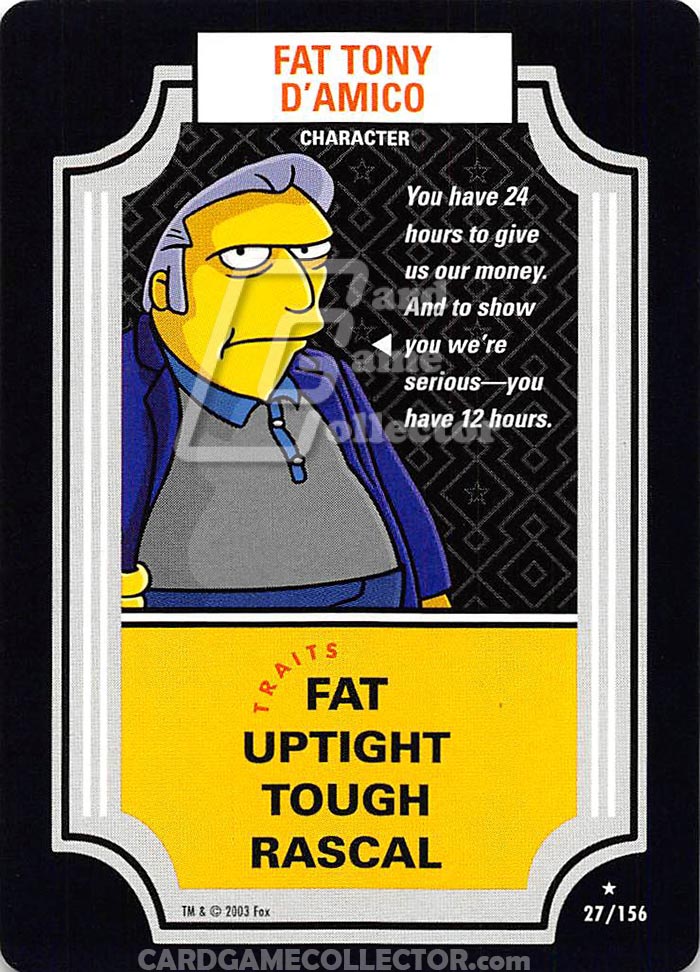 The Simpsons TCG: Fat Tony D'Amico