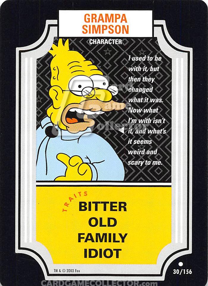 The Simpsons TCG: Grampa Simpson