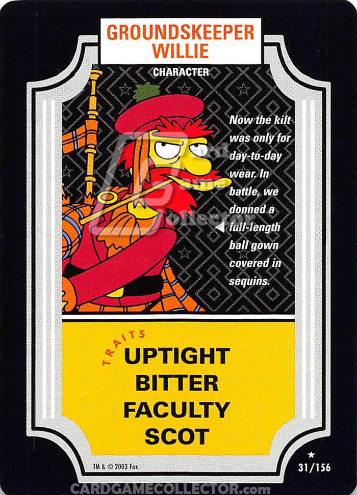 The Simpsons TCG: Groundskeeper Willie