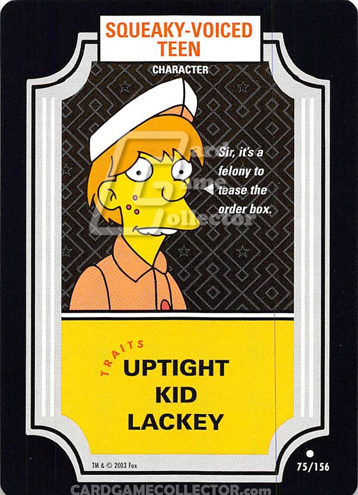 The Simpsons TCG: Squeaky-Voiced Teen