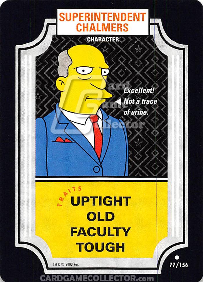 Superintendent Chalmers The Simpsons Tcg 