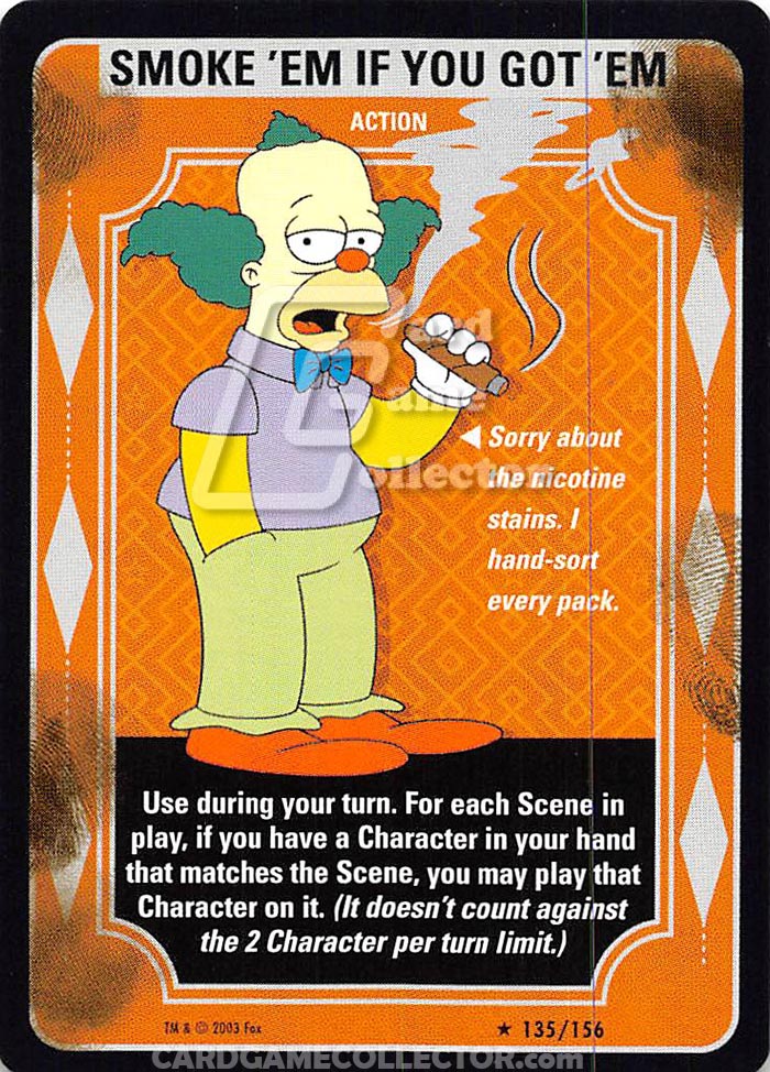 The Simpsons TCG: Smoke 'Em if You Got 'Em
