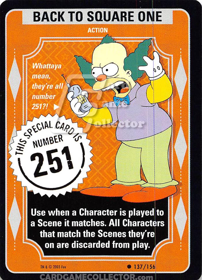 The Simpsons TCG: Back to Square One