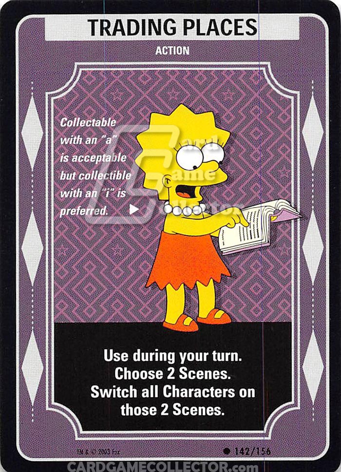 The Simpsons TCG: Trading Places