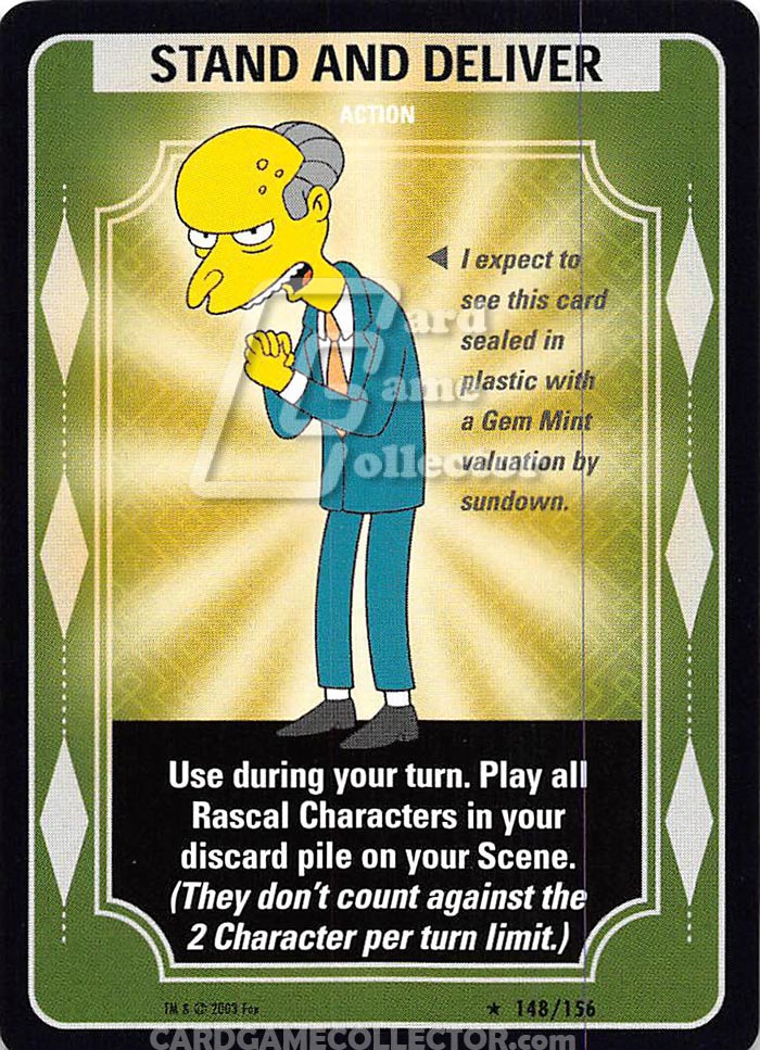 The Simpsons TCG: Stand and Deliver