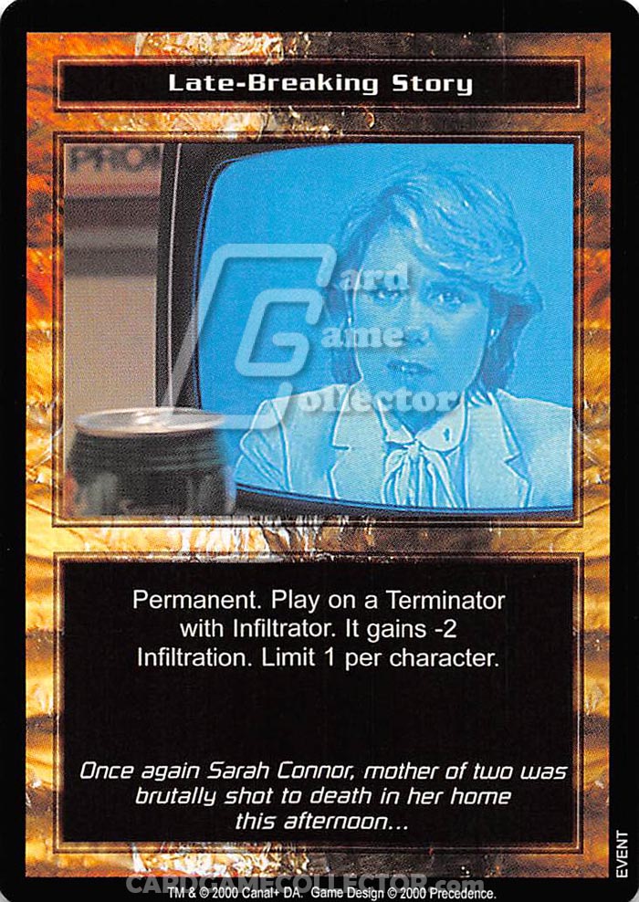 The Terminator CCG: Late Breaking Story