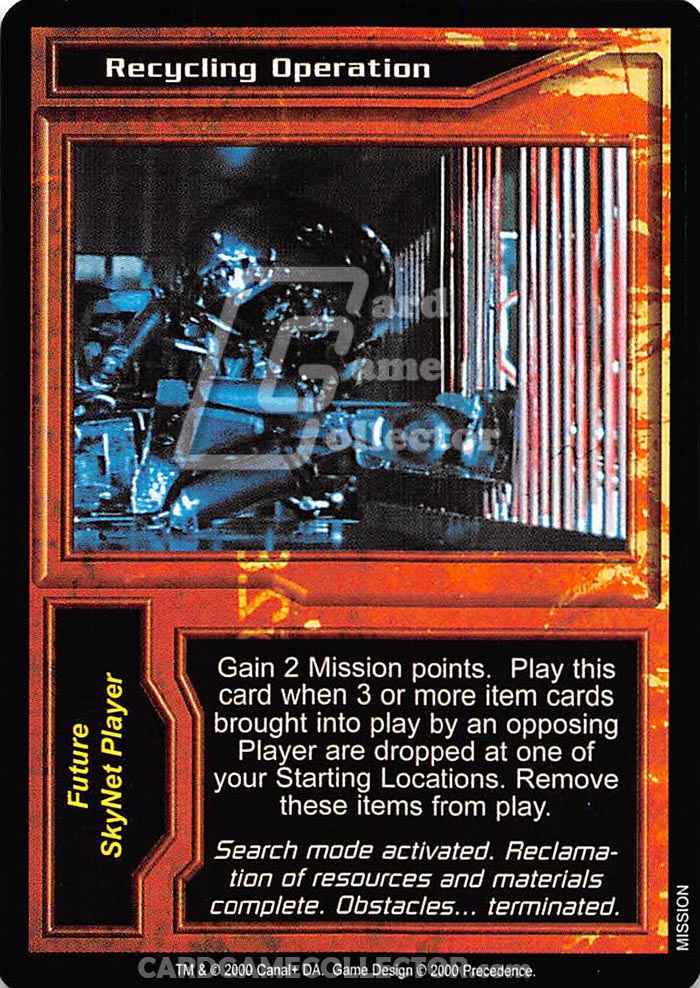 The Terminator CCG: Recycling Operation