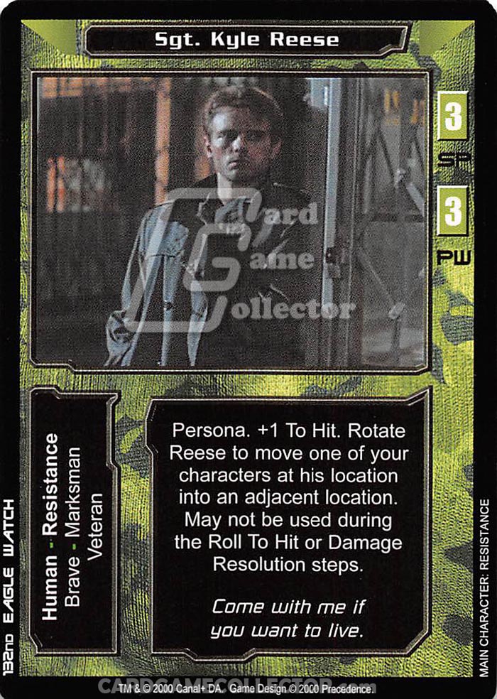 The Terminator CCG: Sgt. Kyle Reese, 132nd Eagle Watch