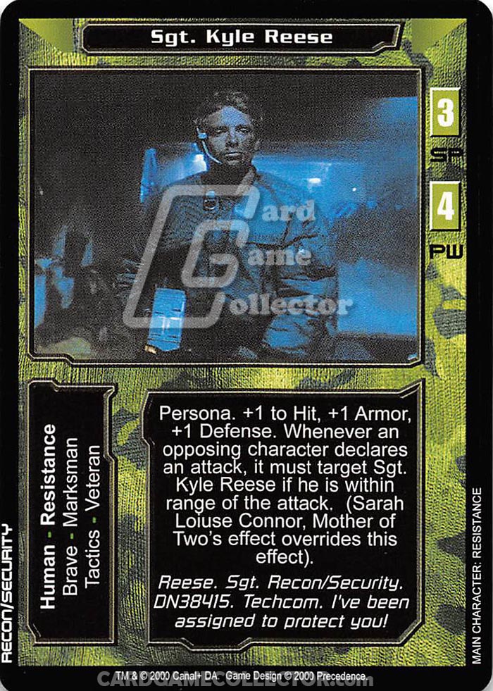 The Terminator CCG: Sgt. Kyle Reese, Security