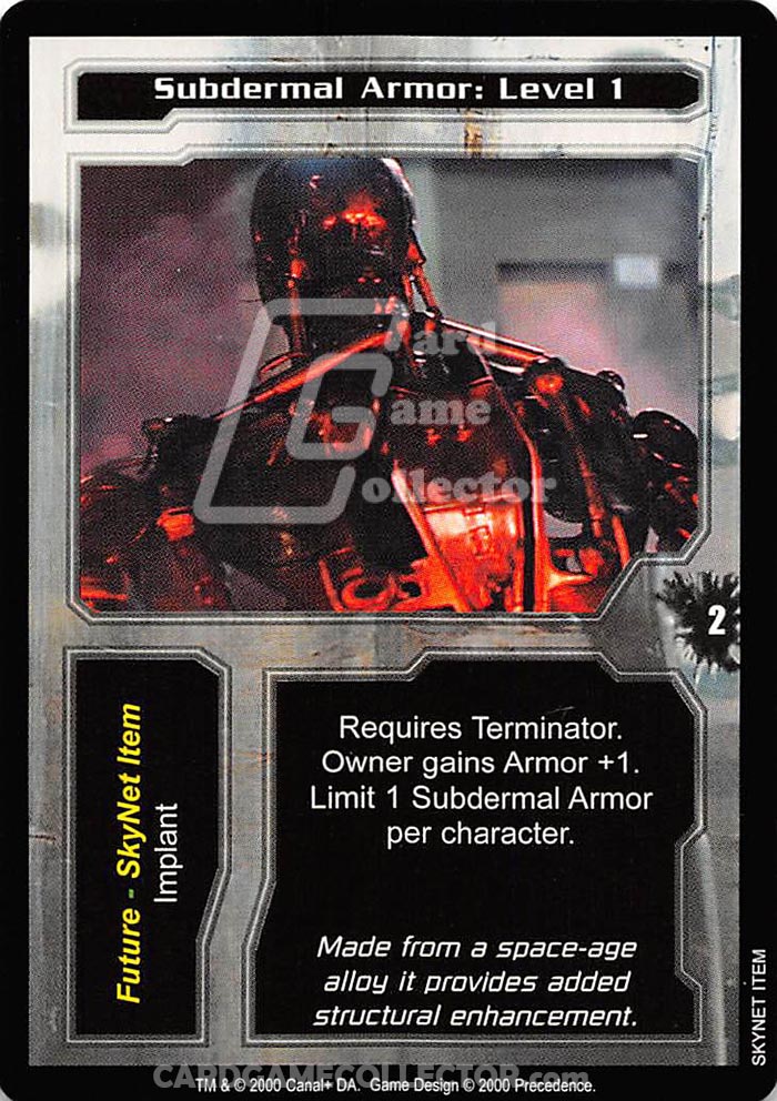 The Terminator CCG: Subdermal Armor: Level 1