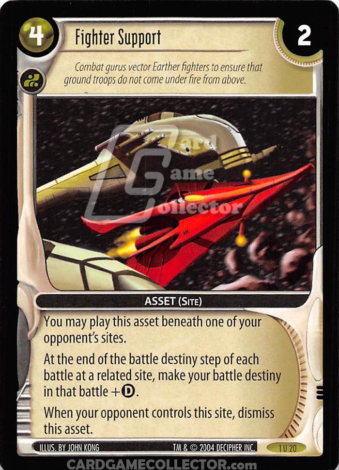 WARS TCG: 1 Fighter Support