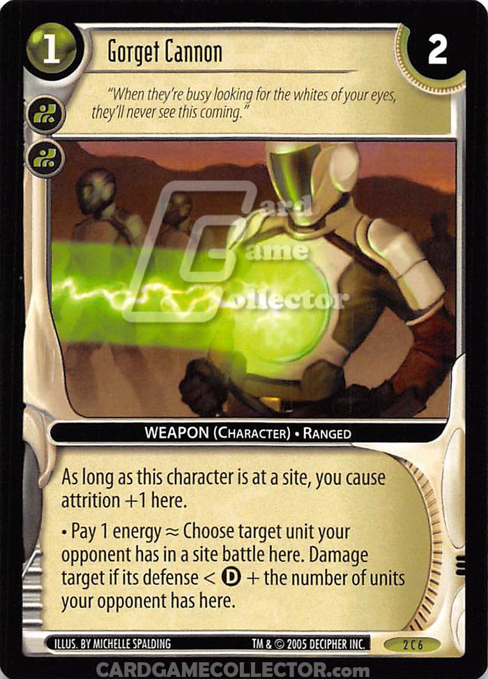 WARS TCG: 2 Gorget Cannon