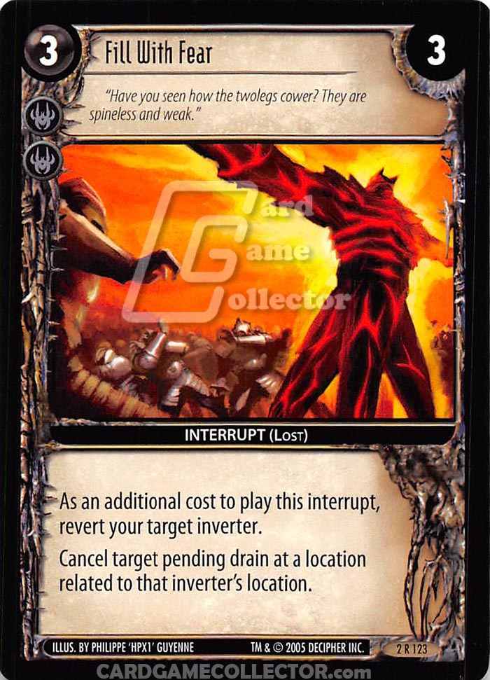 WARS TCG: 2 Fill With Fear