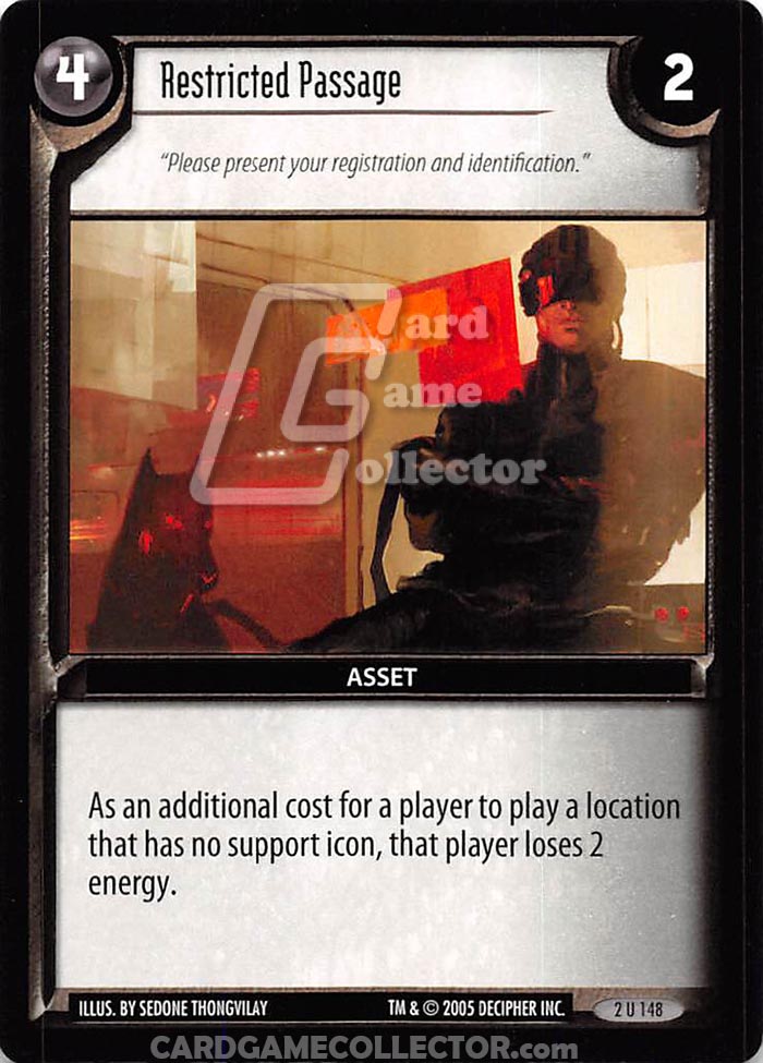 WARS TCG: 2 Restricted Passage