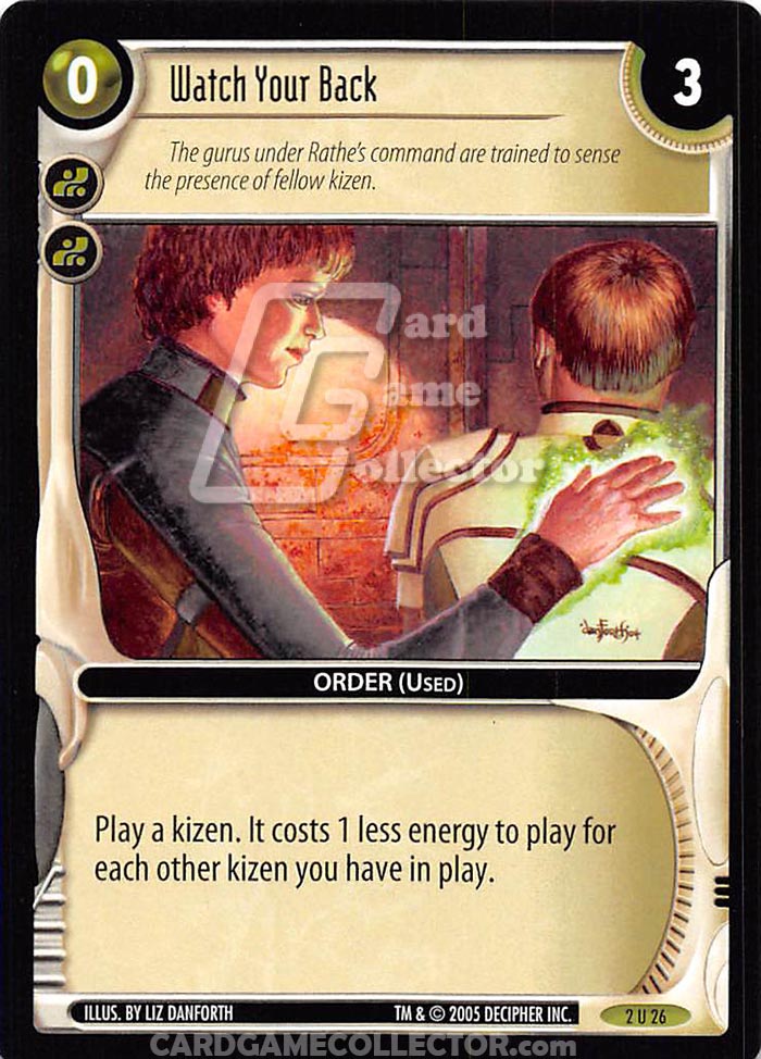 WARS TCG: 2 Watch Your Back