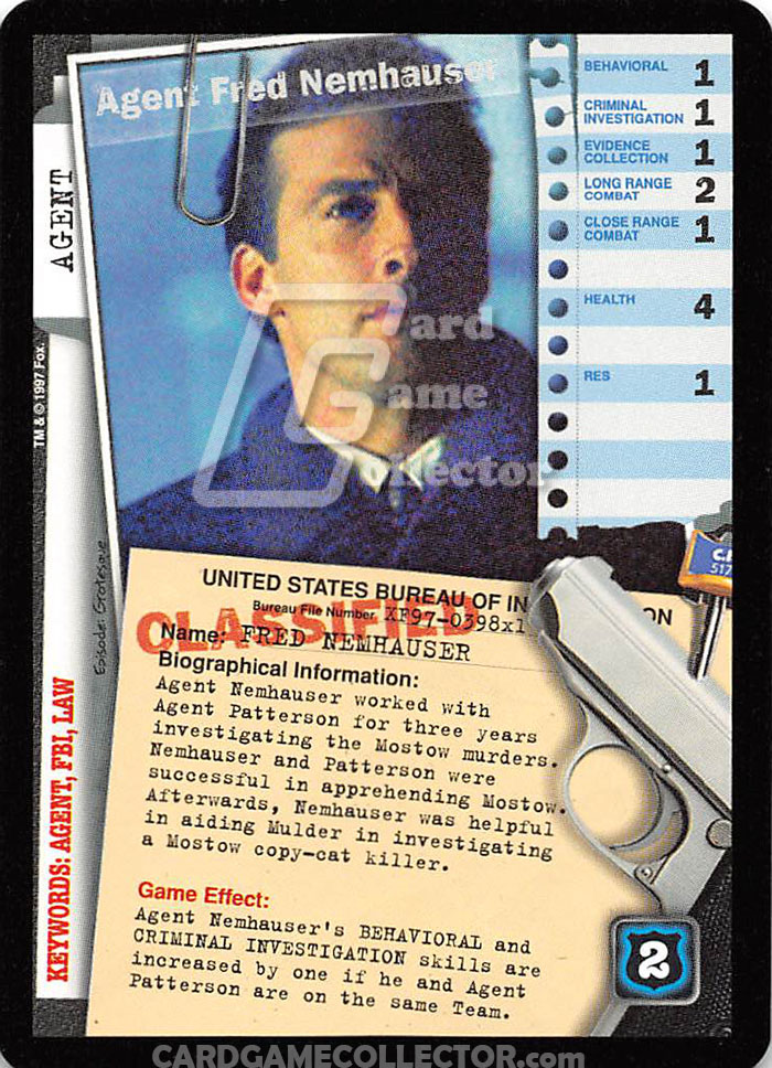 X-Files CCG: Agent Fred Nemhauser