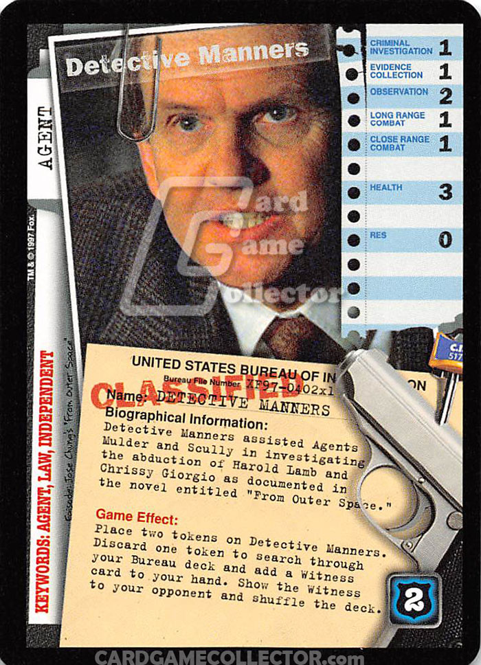 X-Files CCG: Detective Manners