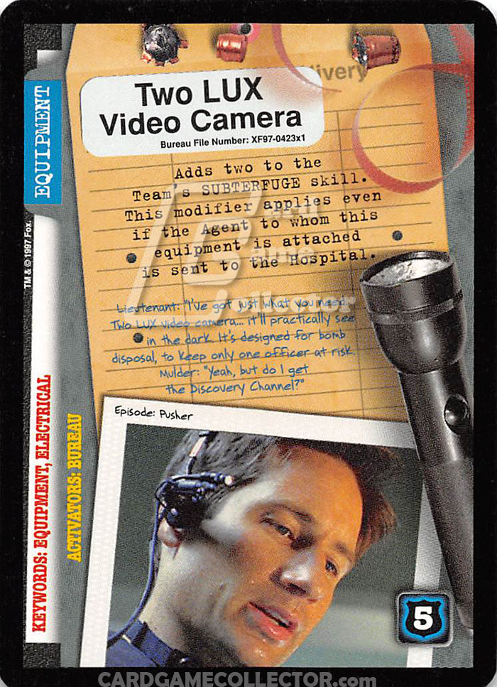 X-Files CCG: Two LUX Video Camera