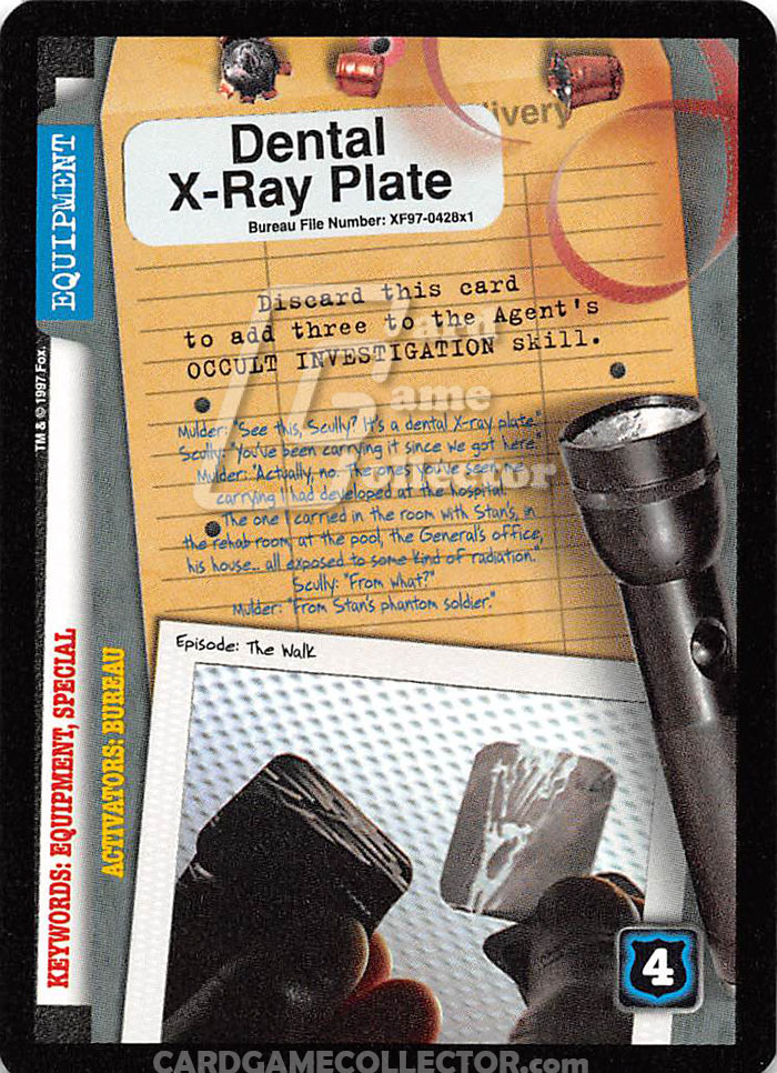 X-Files CCG: Dental X-Ray Plate