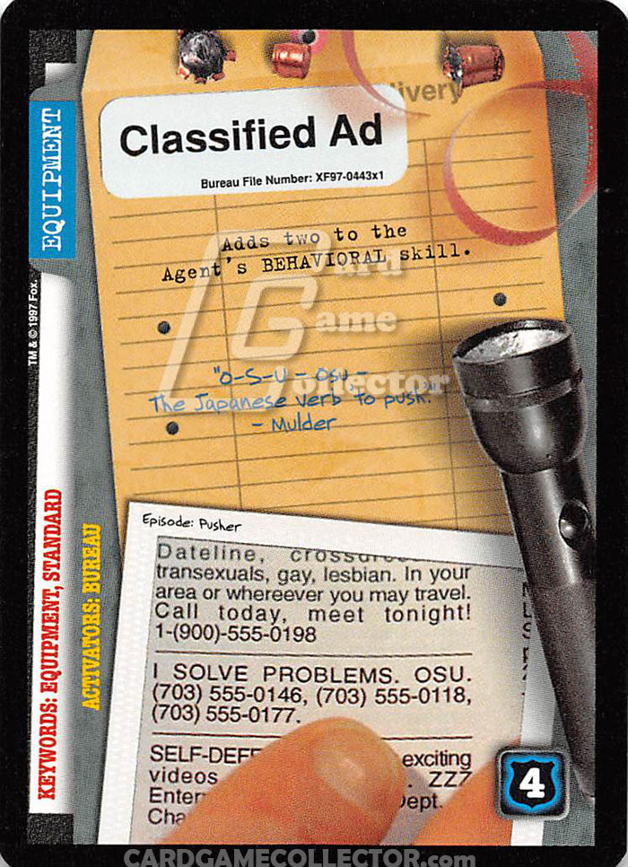 X-Files CCG: Classified Ad