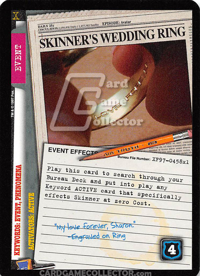 X-Files CCG: Skinner's Wedding Ring
