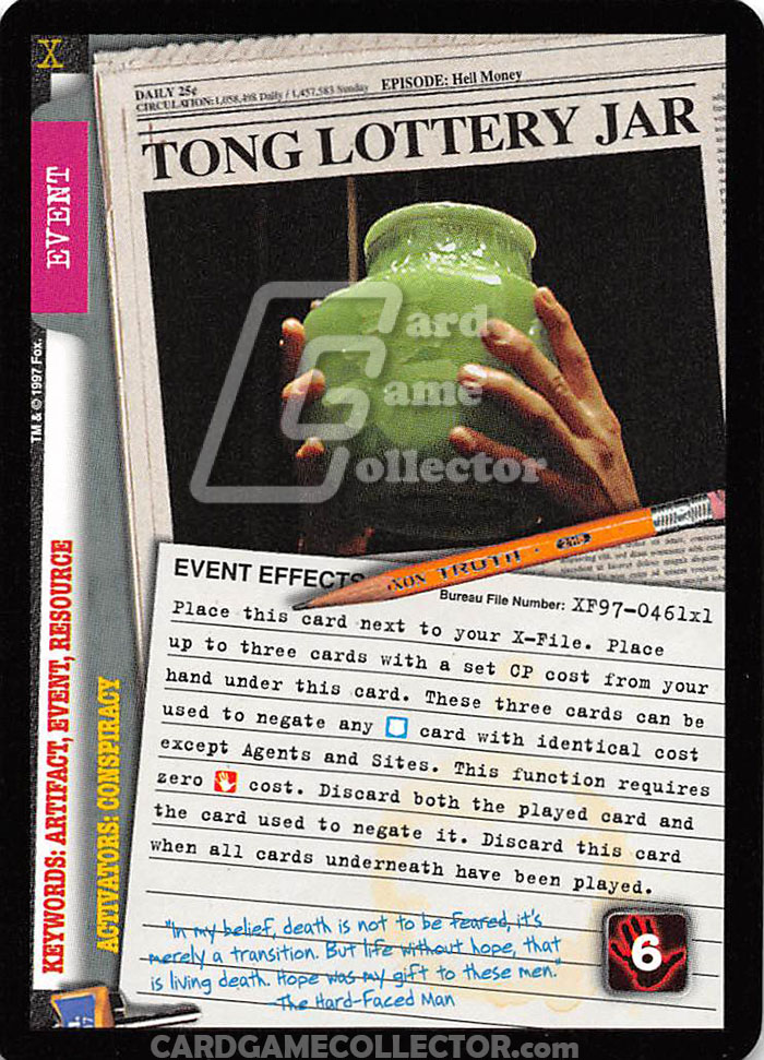 X-Files CCG: Tong Lottery Jar