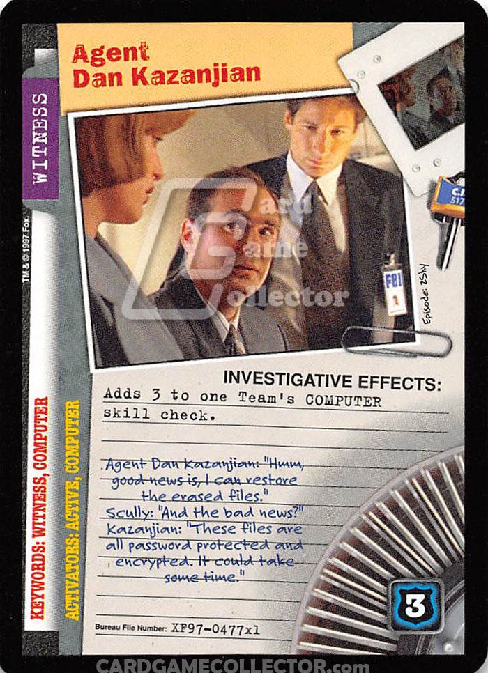 X-Files CCG: Agent Dan Kazanjian