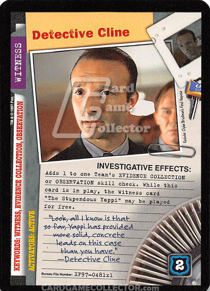 X-Files CCG: Detective Cline
