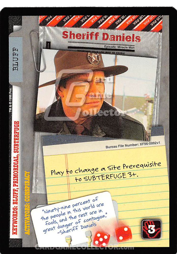 X-Files CCG: Sheriff Daniels