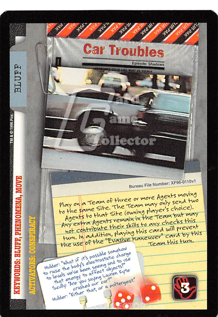 X-Files CCG: Car Troubles