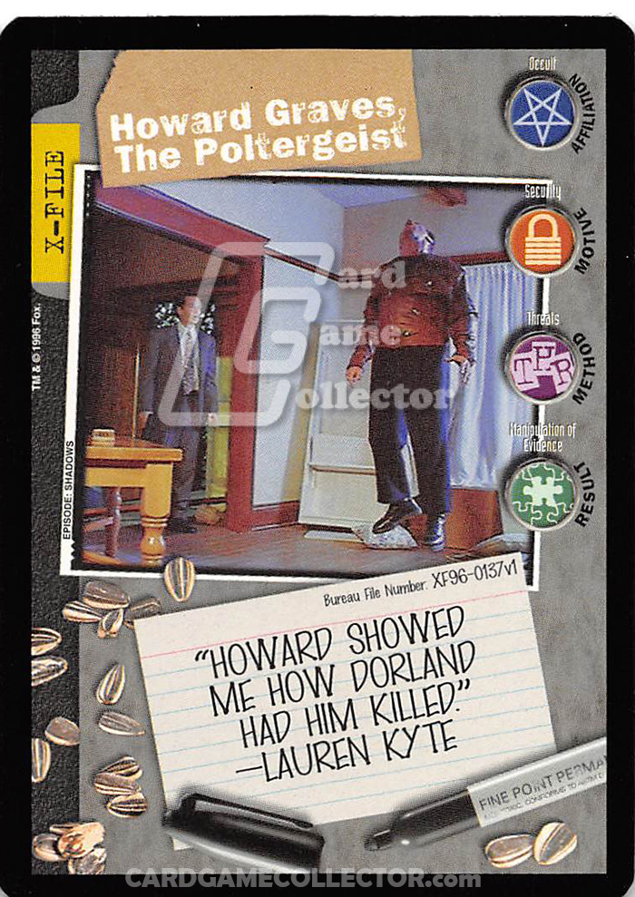 X-Files CCG: Howard Graves, The Poltergeist