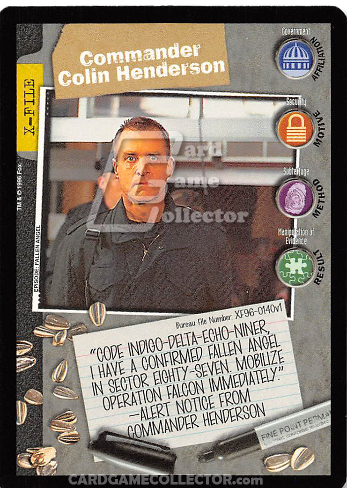 X-Files CCG: Commander Collin Henderson