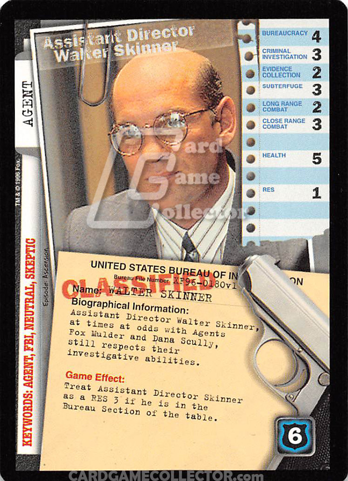 X-Files CCG: Assistant Director, Walter Skinner
