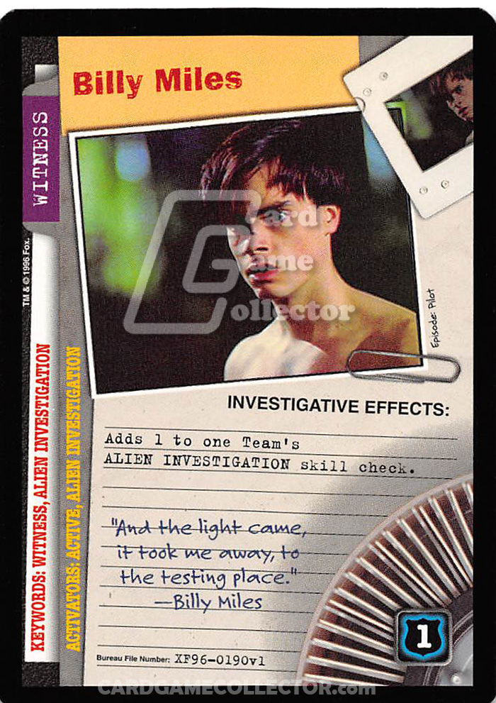 X-Files CCG: Billy Miles
