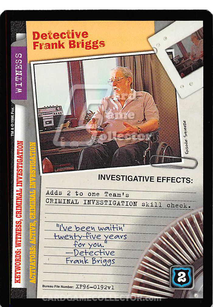 X-Files CCG: Detective Frank Briggs