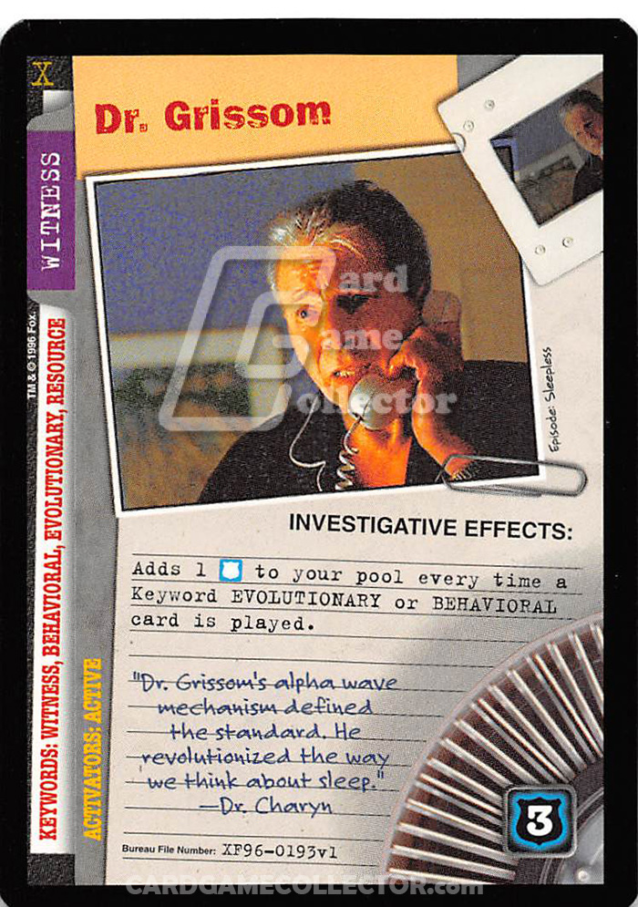 X-Files CCG: Dr. Grissom