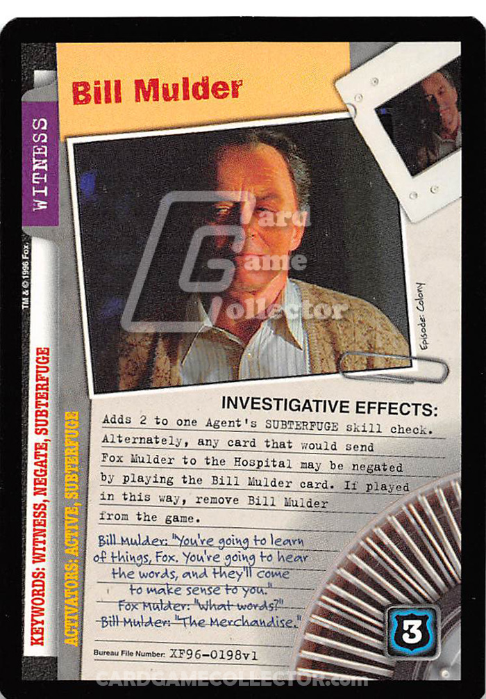 X-Files CCG: Bill Mulder